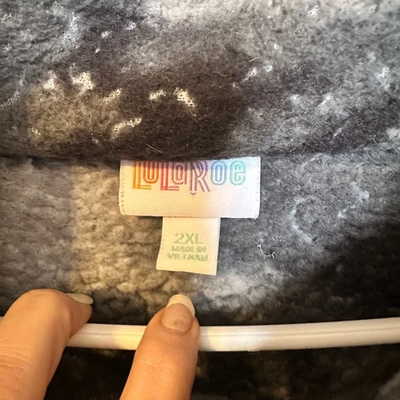 BOGO: LuLaRoe Black and Gray Zip Up Sweater - Picture 2 of 2